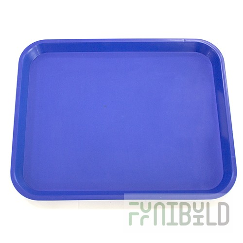 Plastic rectangular tray 435x345x20 in (blue)
