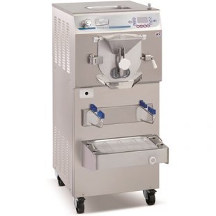 Floor-standing batch freezer for ice cream Frigomat TITAN 60 LCD (1430x600x670 in, 5.8 kW, 400 V, cooled water)