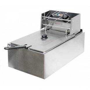 Deep fryer HURAKAN HKN-FR6L (285x450x310, 1 boiler with a capacity of 6 l with a lid, 1 deep fryer basket)