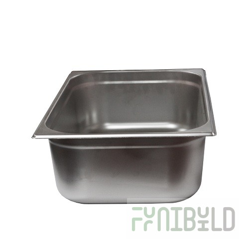 Gastronorm container without lid stainless steel GN-1/1 depth 150, 18.4 l, (530x325x150 in), in pack 5/10 pcs.