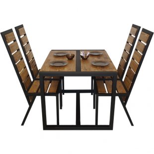 Outdoor set Loft, (solid pine), m/k black moire