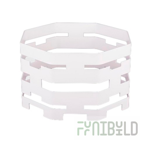 Octagonal buffet base 260x150mm, white, art. 00424