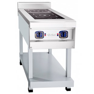 Induction cooker KIP-2P (450x900x940 in, 2 burners, crash stand, 3.5 kW, 230V)