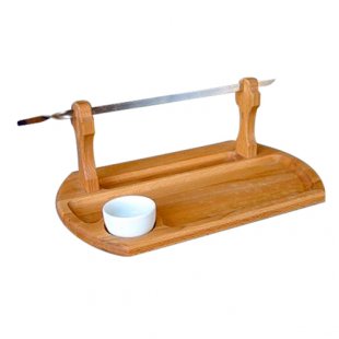 Serving dish for shashlik (beech) 40x26x3cm art. B081