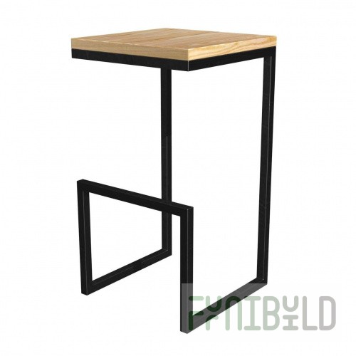 Frame of bar stool Loft-2 320x320x710 in, art. StBar-2 m/k black moire