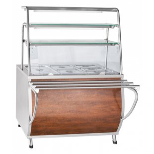 2-dish bain-marie EMK-70T steam (3 shelves, lighting, with gastro, 1120 in) kashir. (1120x766 (1024) x1624 in, 230V)