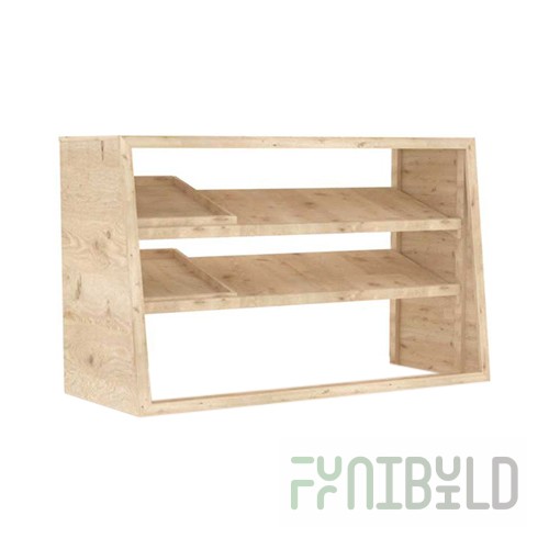 Tabletop display case Maria 1200x500x900 (Wood/Glass) without bottom shelf