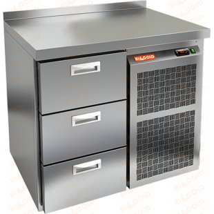 Table with refrigerated cabinet Hicold SN 3 BR2 TN O (900x600x850mm, -2...+10 °C)