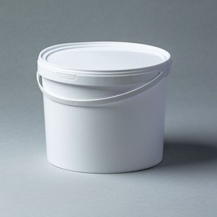Round bucket 11.3 l. white, lock D=300 in