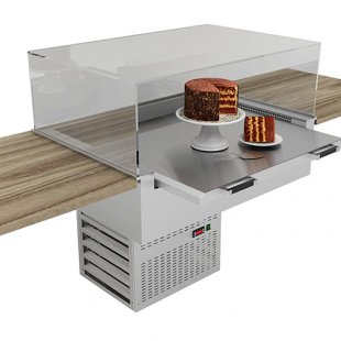 Built-in refrigerated display case Gastrolux VSV-127/MOR (1200x700x975 in, 0.55 kW, 220 V)