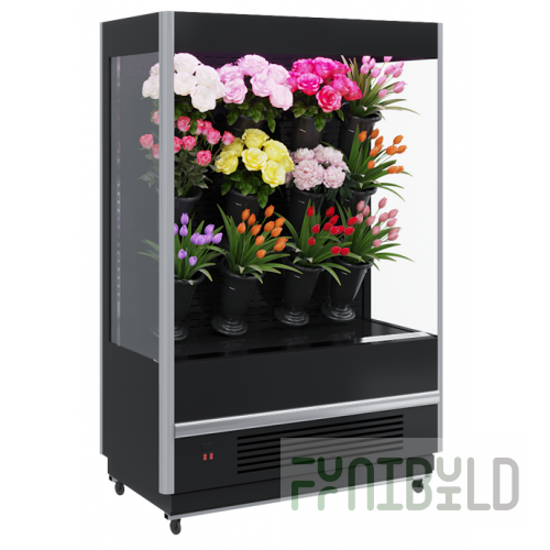 Flower display case FC20-08 VM 1.0-2 FLORA (black/gray) 0…+7 1060x875x1930 in