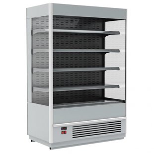 Medium-temperature wall-mounted display case 1060x875x1930 in, FC 20-08 VM 1.0-2 black/gray (Carboma Cube 1930/875 VHSp-1.0) 0...+7C