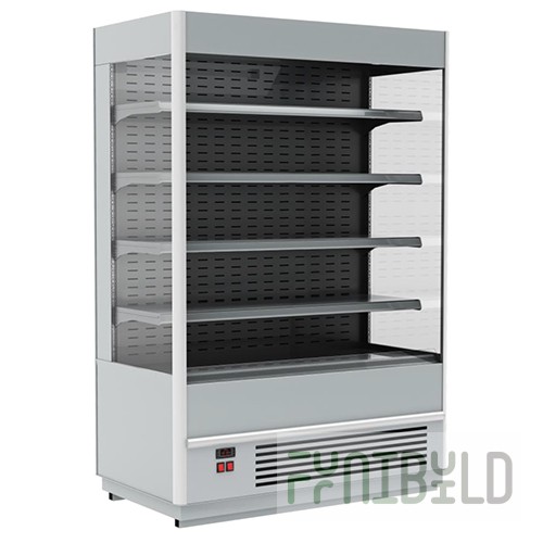 Medium-temperature wall-mounted display case 1060x875x1930 in, FC 20-08 VM 1.0-2 black/gray (Carboma Cube 1930/875 VHSp-1.0) 0...+7C