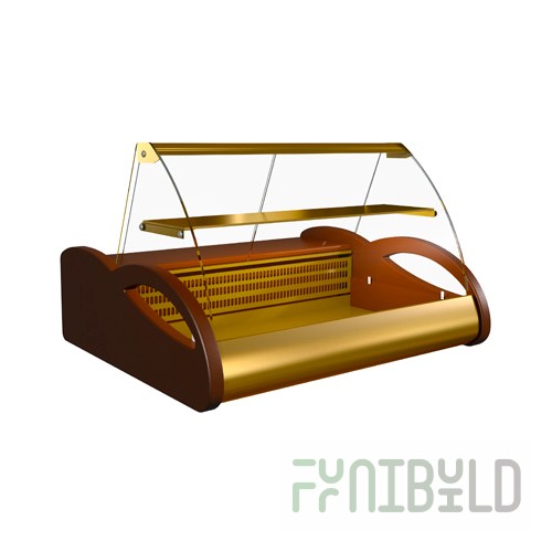 Medium-temperature bar display case 1000x865x630mm, A87 SM 1.0-1(ВХС-1.0 Argo Lux) 0...+7С, 0.44 sq.m.