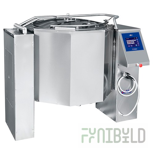 Cooking kettle KPEM-60-OMP with TFT-screen with mixer steam jacket (60l, 1132x821x1173, 120C)