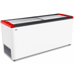 Chest freezer V=590 l GELLAR FG 700 C red (1800x600x840, -12…-25C, 7 baskets, wheels, lock)