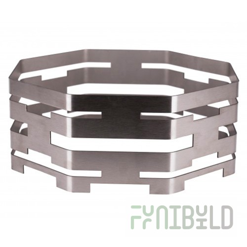 Octagonal buffet base 400x150mm, stainless steel, art. 00422
