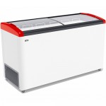 Chest freezer V=450 l GELLAR FG 500 C red (1400x600x840, -12…-25C, 5 baskets, wheels, lock)