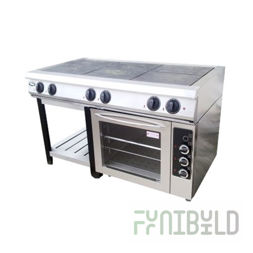 Electric stove 6-burner with oven F6ZhTLPDE (1400x800x900 in, 22 kW, 380 V)