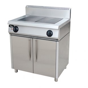 Electric stove 2-burner without oven F2PE/600/24032 (closed stand, 800x600x1050mm, 6 kW, 380 V)