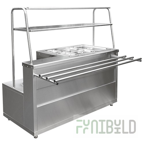 Bain-marie for 1 and 2 dishes 1 confiture 5 gastr. Lira-Profi MEP-1-2B/LP (1500x705(1030)x1462(1482), stainless steel, 3.06 kW, 220/380V)