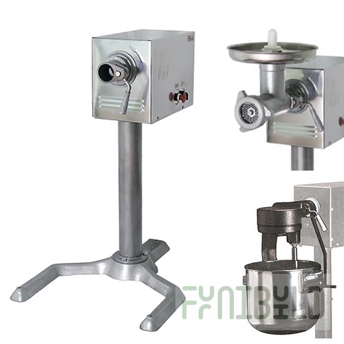 Universal kitchen machine UKM-07 (meat grinder, beater with 1 tank for 25 l, sifter, stand) (drive. mech. 380 V, 1.12 / 1.5 kW, 170/330 rpm, meat grinder for grinding meat into mince 180 kg / hour, mech.