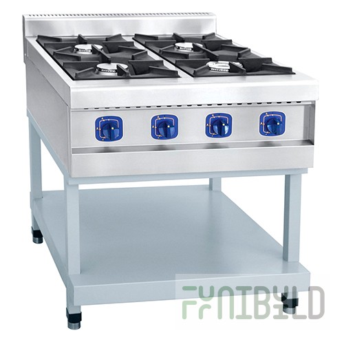 Gas stove 4-burner without oven (on painted stand) PGK-49P (900x800x970mm, 24 kW)