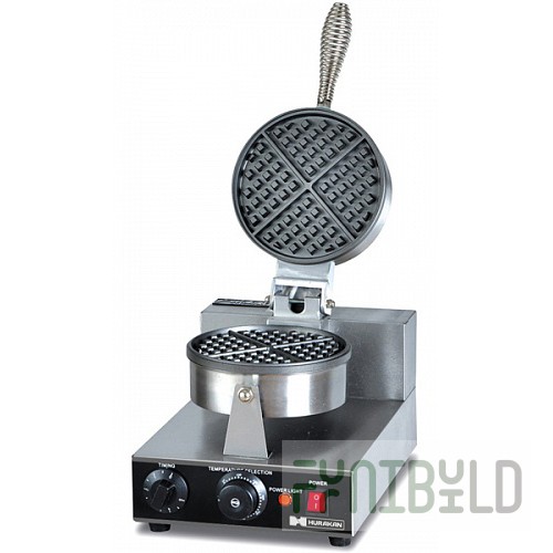 Waffle iron HURAKAN HKN-GES1M (250x360x270mm, round working surface, 1 kW, 220V)