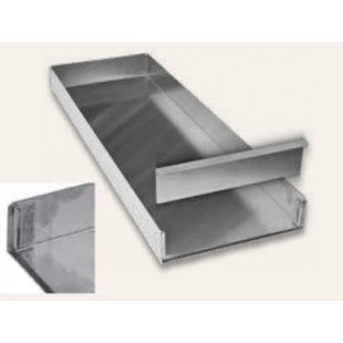 TECHNICOAT aluminum baking tray, flat, 600x200x50mm (thickness 1.5mm; with removable side 200mm)