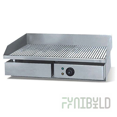 Frying surface WY-821 (550x450x230 in, 3 kW, 220 V, ribbed frying surface, stainless steel)