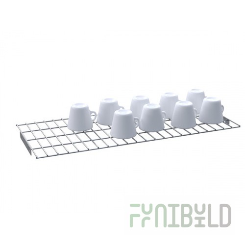 Set of shelves for glasses and cutlery cabinet ШЗДП-4-1200-02-1 (1106х237х21mm, rod AISI304)