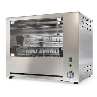 Chicken grill carousel Komandor-4E (640x475x505mm, 4 cages, for 8 hens, +50...+250°С, 3.6 kW, 220V)