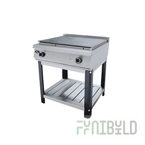 Gas stove without oven with solid surface F4ZhTLSPG (800x800x900 in, 2 burners, 220 V, 14.4 kW, weight 121 kg)