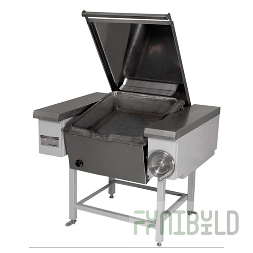 Electric frying pan SECH-0.25 (1000x800x850, 38 l, cast iron. bowl, carbon lining, stainless steel face and lid)