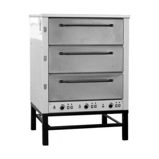 Electric bakery oven HPE-500 stainless steel (1160x1050x1625mm, capacity for 1 baking: tin bread 72pcs, loaf 0.3kg - 42pcs, 19.2 kW, 380V, 370kg)