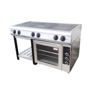 Electric stove 6-burner with oven (convection) F6PDKE (1400x800x900 in, 22.7 kW, 380 V)