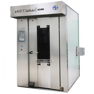 Rotary oven PVT - 1Kf1 (2470x1820x2480mm; for baking trays 700x540mm; stainless steel body; gas; without burner)