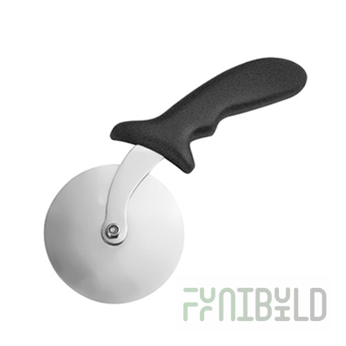 Pizza knife (stainless steel) plastic D=100,L=240/140mm; black, metal "Prootel" art.4070615