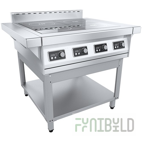 Induction cooker PEI-40-23-01, (840(1050)x850x960(980)mm., 4 conf. 10 kW, 380V)