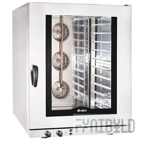 Convection oven KEP-10 (10 levels 400x600 in, 865x895x1150 in, stainless steel chamber, el/mechanical, without baking tray) all stainless steel.
