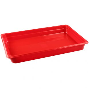 Gastronorm container without lid p/p GN 1/1, H-65, 530x325x65mm, (plastic, red) 422107304, in pack. 7 pcs.