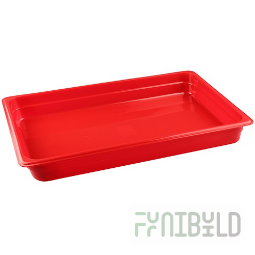 Gastronorm container without lid p/p GN 1/1, H-65, 530x325x65mm, (plastic, red) 422107304, in pack. 7 pcs.