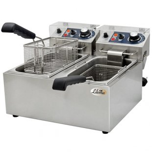 Deep fryer LILOMA FLT 8+8 (570x495x345mm, 8+8 liters, with 2 plastic protective lids)
