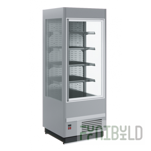 Universal display case FC 20-07 VV 0.7-1 gray/black (swing doors) -5…+5 740x710x1930 in