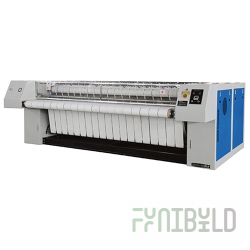 Ironing calender VK-2800P (1540 (1890) x 3850 (4100) x 1390 (1740) in, ironing zone width - 2800 in, 170 kg/hour, 0-10 m/min., stainless steel, steam, 220 V, weight 1800 (2285) kg)