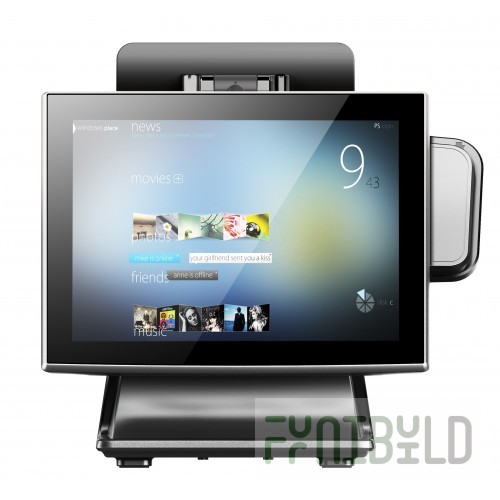 Touch POS terminal Mitsu Titan-15 black (Intel Celeron J1900 (2.0 GHz), 4GB DDR3, SSD 64 Gb) MSR