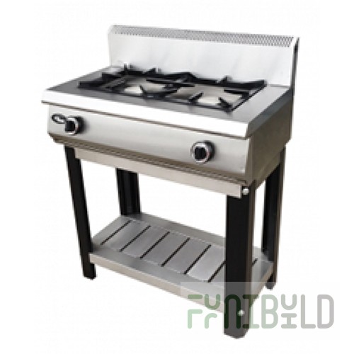 Gas stove 2-burner without oven (on stand) F2ZhTLPG/50014 (800x500x1050mm, 9 kW)