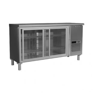Medium-temperature table V=360l, T57 M2-1-C 0430 (BAR-360K Сarboma) (+1...+12, 1660х570х760mm, 2 glass sliding doors)