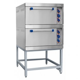 Electric oven cabinet ШЖЭ-2-К-2/1 (all stainless steel) convection with steam humidification, stand