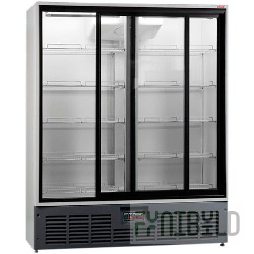 Medium-temperature cabinet V=1400l, R1400MC (glass doors), 0...+8, 1600x725x1980mm, 8 shelves